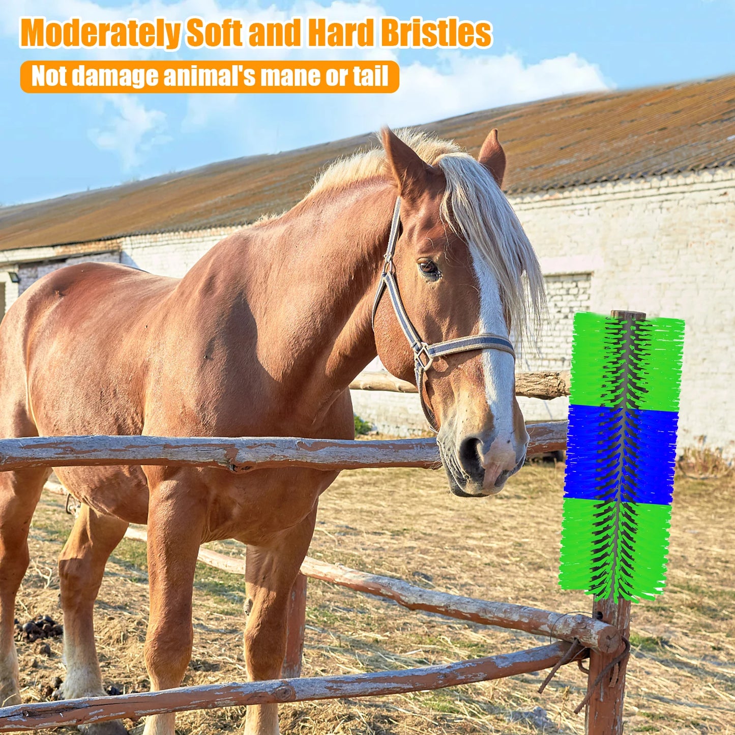 Livestock Scratching Brush Kit For Horses And Goats Heavy Duty