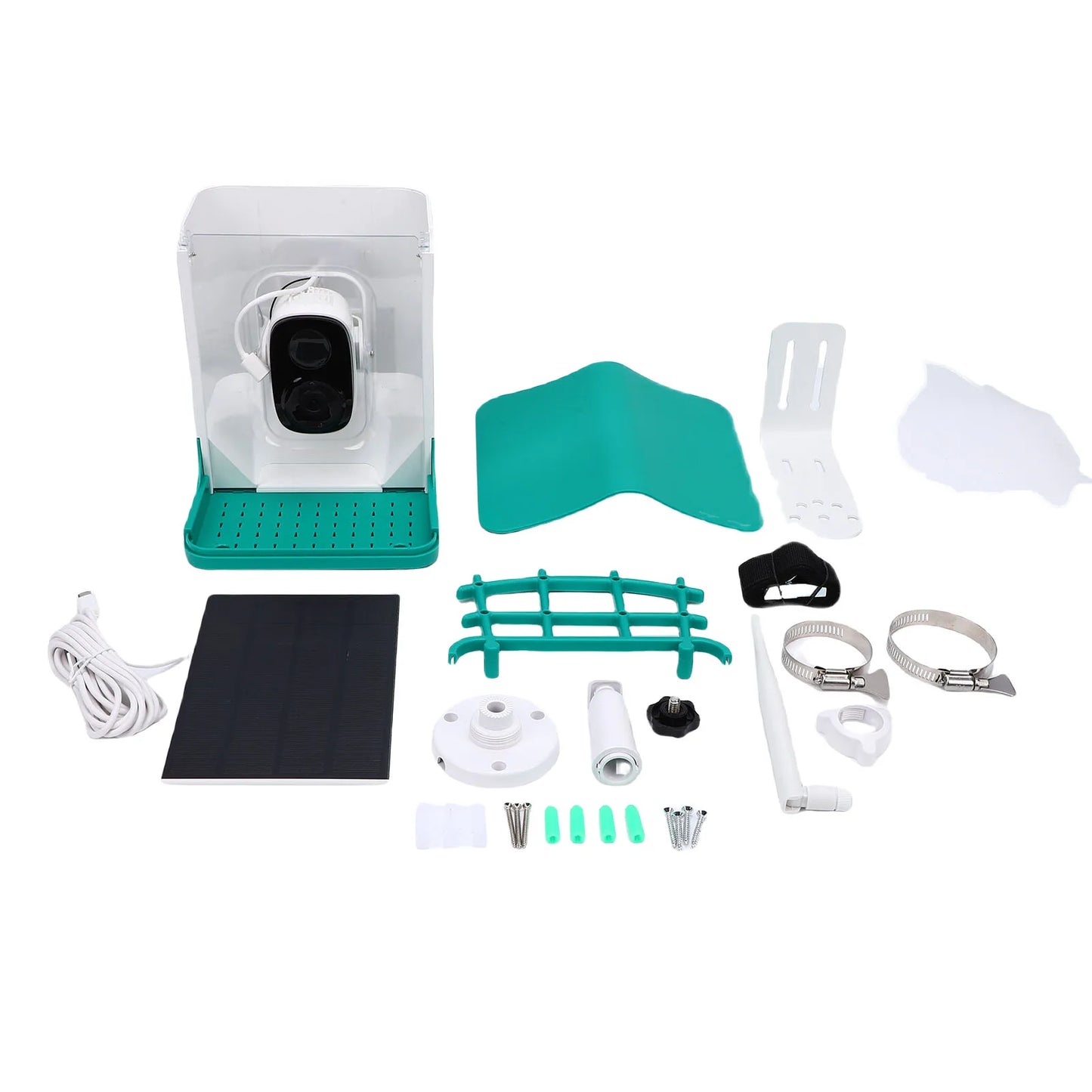 Smart Bird Feeder With Camera Solar Panel HD Video Weatherproof