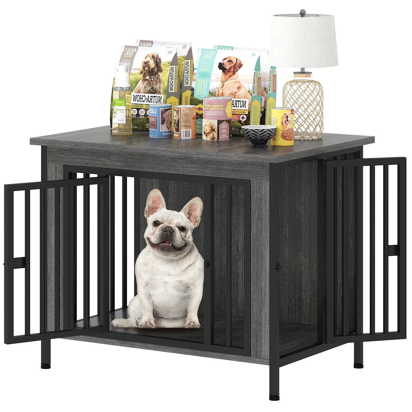 Heavy Duty Dog Crate Furniture Kennel Table For TV Stand