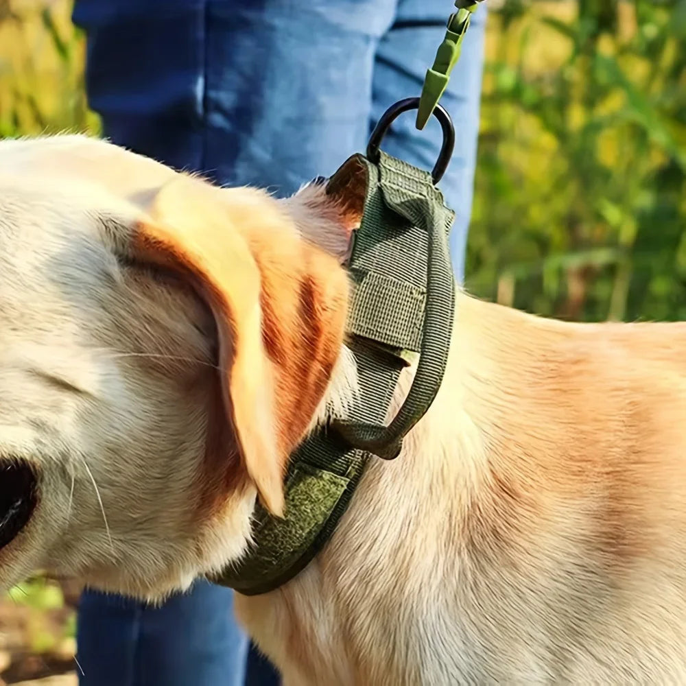 Nylon Dog Harness And Collar Set, Adjustable Tactical Vest