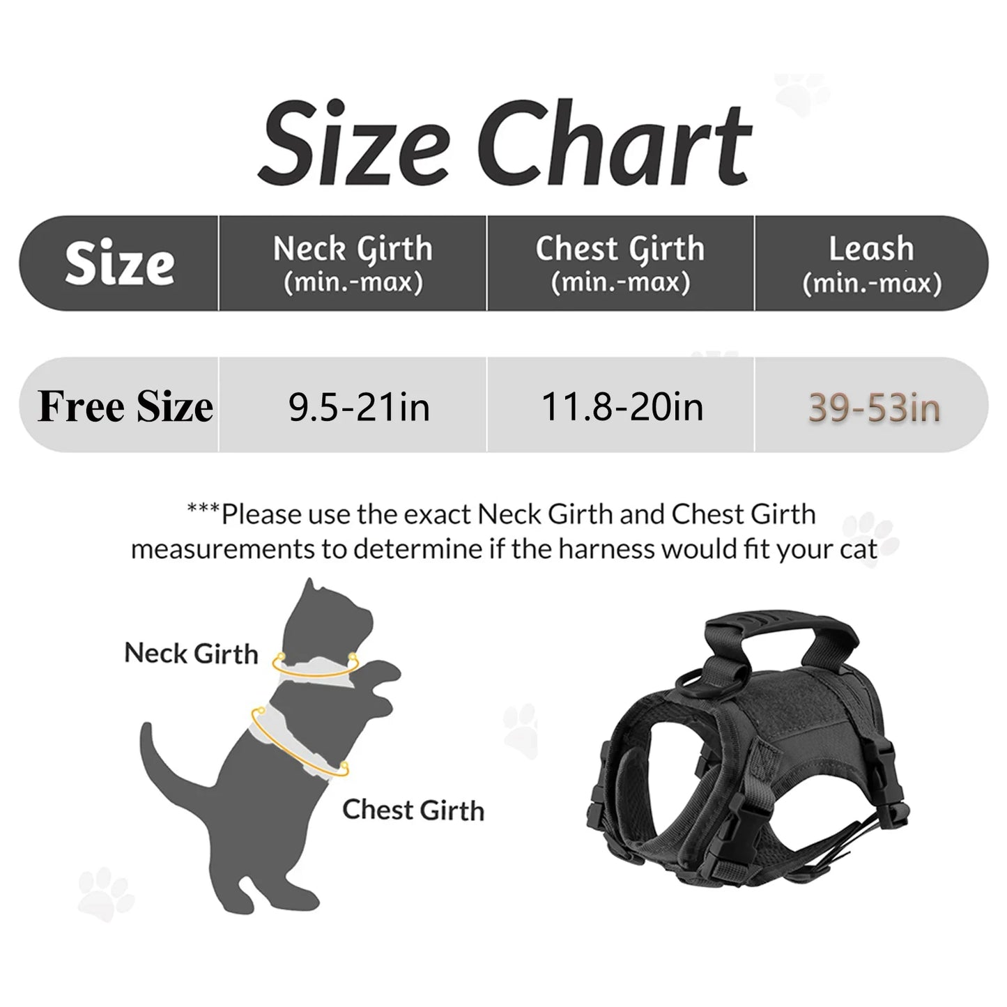 Tactical Puppy Harness Leash Set For Small Dogs And Cats