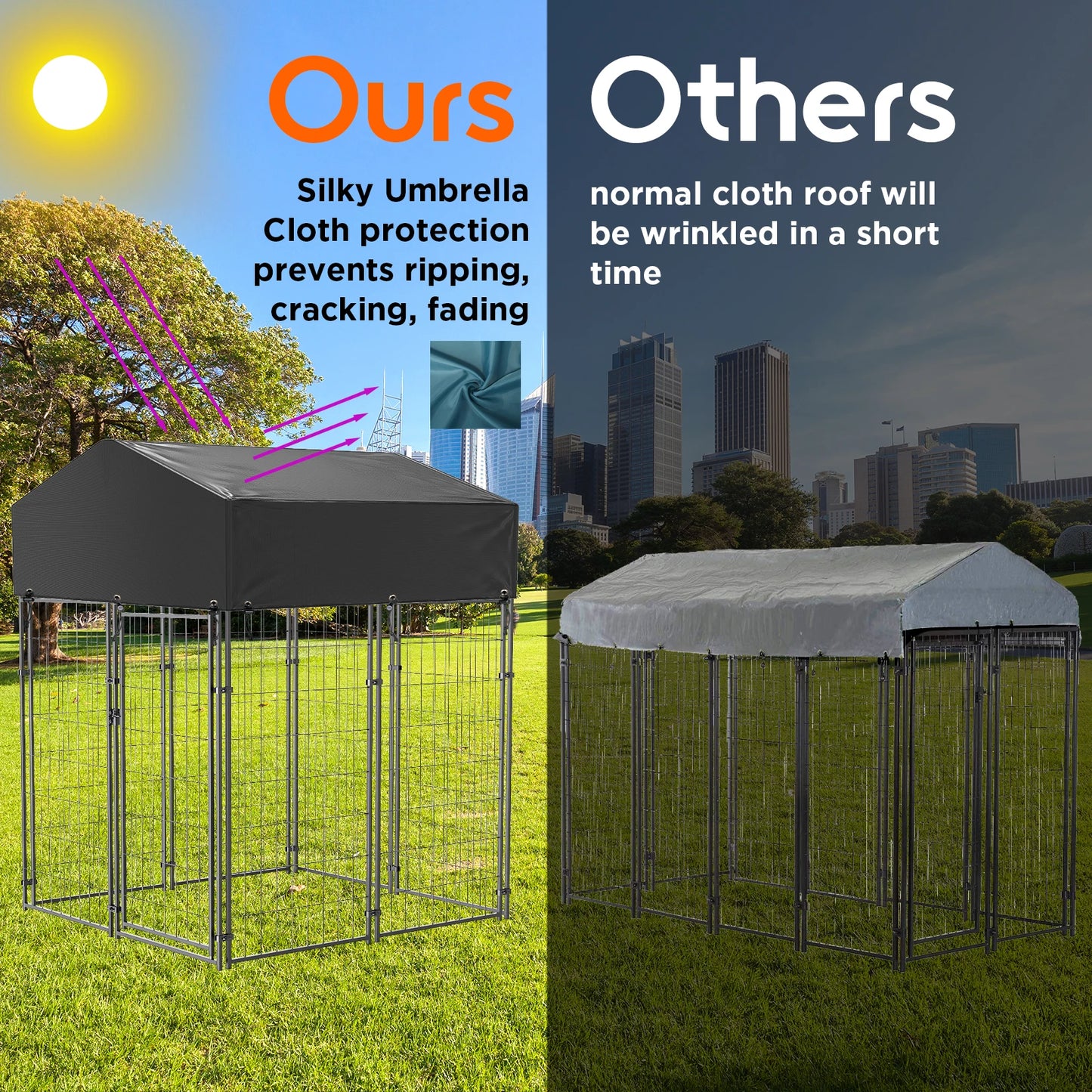 Oversize Dog Cage With Roof Playpen For Outdoor Use
