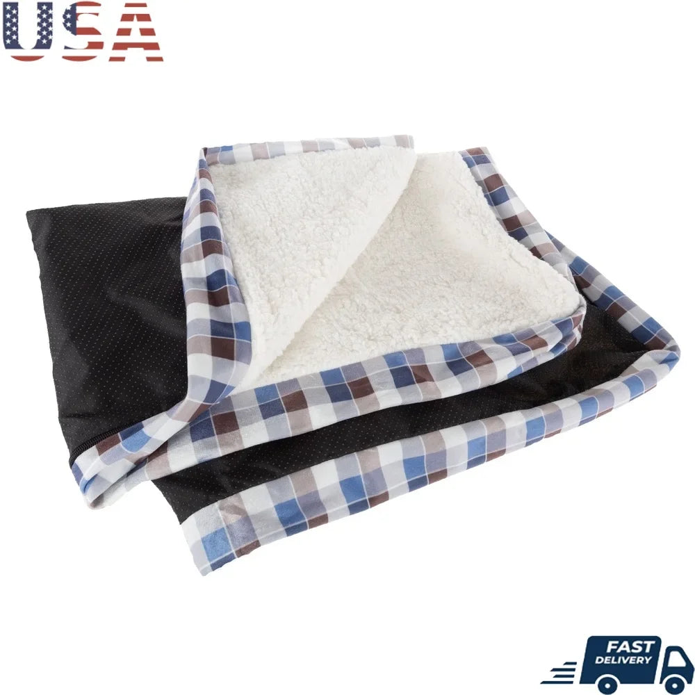 Dog Bed Replacement Cover Sherpa Top Non Slip Bottom Washable