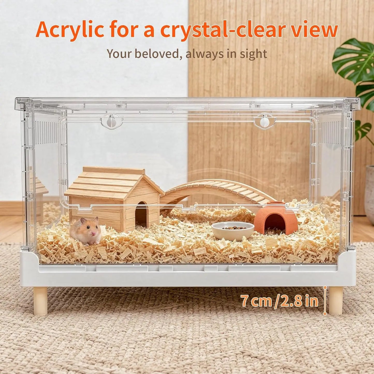 Transparent Acrylic Hamster Cage For Small Animals
