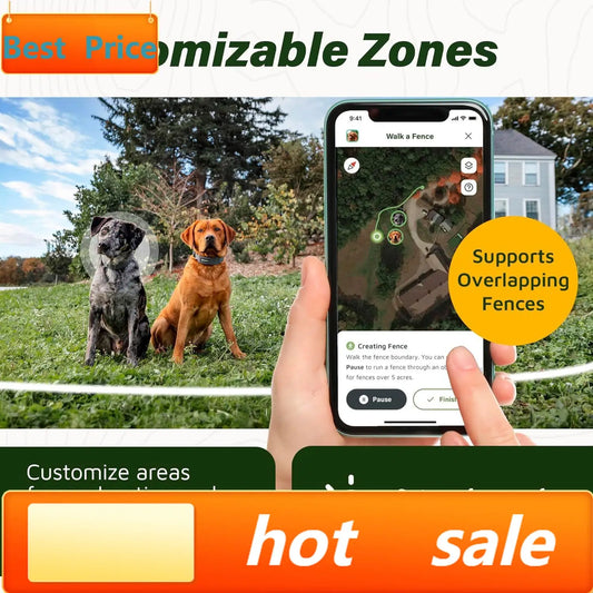 GPS Wireless Dog Fence Collar, Accurate And Reliable, No Subscription