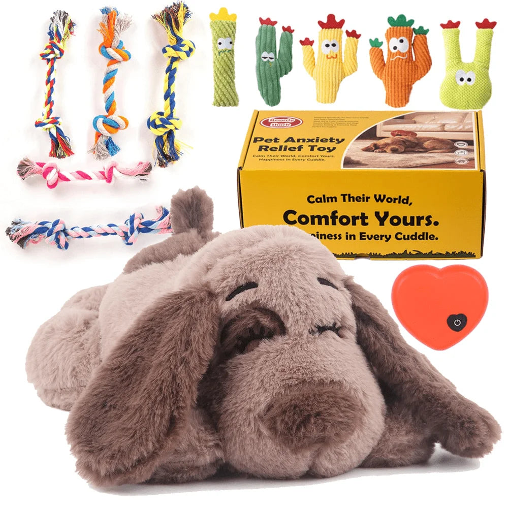 Plush Dog Heartbeat Toy For Anxiety Relief Calming Sleep Aid