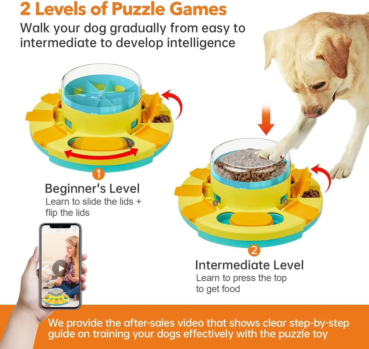 Double Layer Dog Puzzle Toy Interactive Slow Feeder