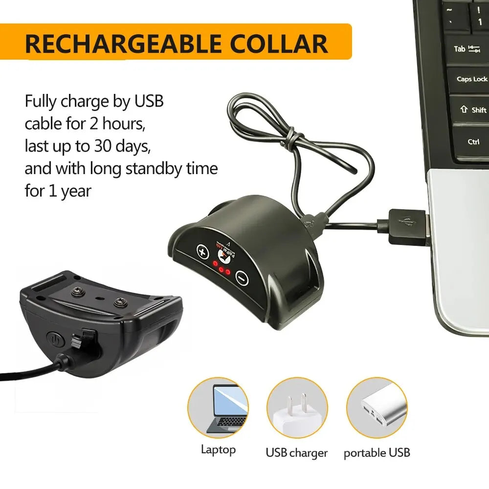 Dog Bark Collar Rechargeable Anti Bark Vibration Training Collar