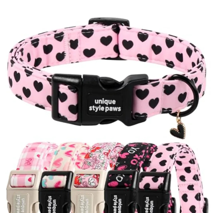 Dog Collar With Pendant Coconut Tree Design Plastic Buckle