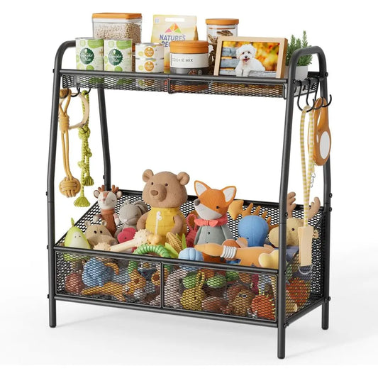 Large Dog Toy Storage Bin With Chew Resistant Organizer