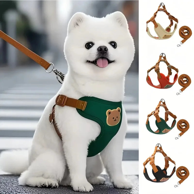 Pet Dog Harness Leash Set Breathable Vest Chest Strap Dogs