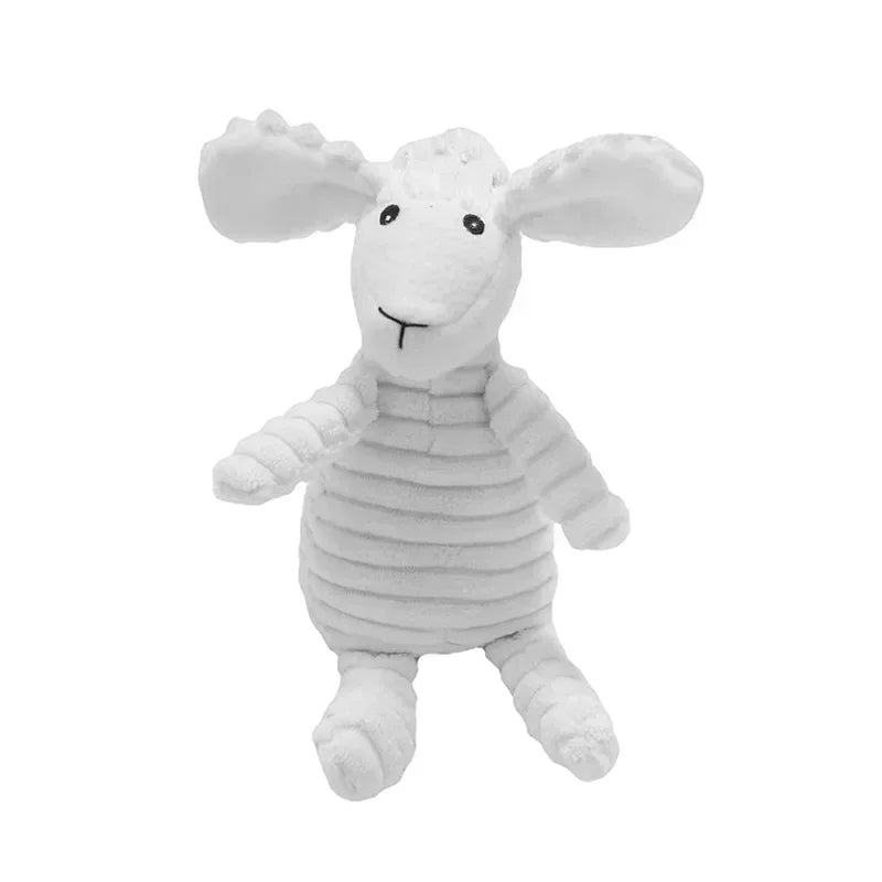 Plush Dog Toy Squeaky Bite Resistant Corduroy For All Dogs