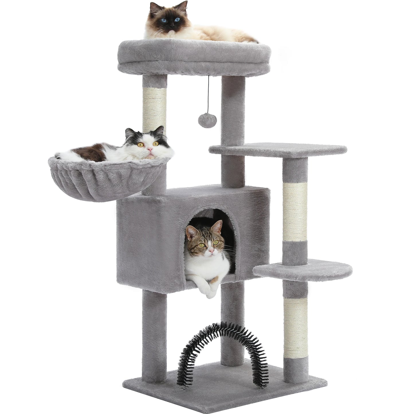 PAWZ Road Cat Tree With Plush Perch And Sisal Posts