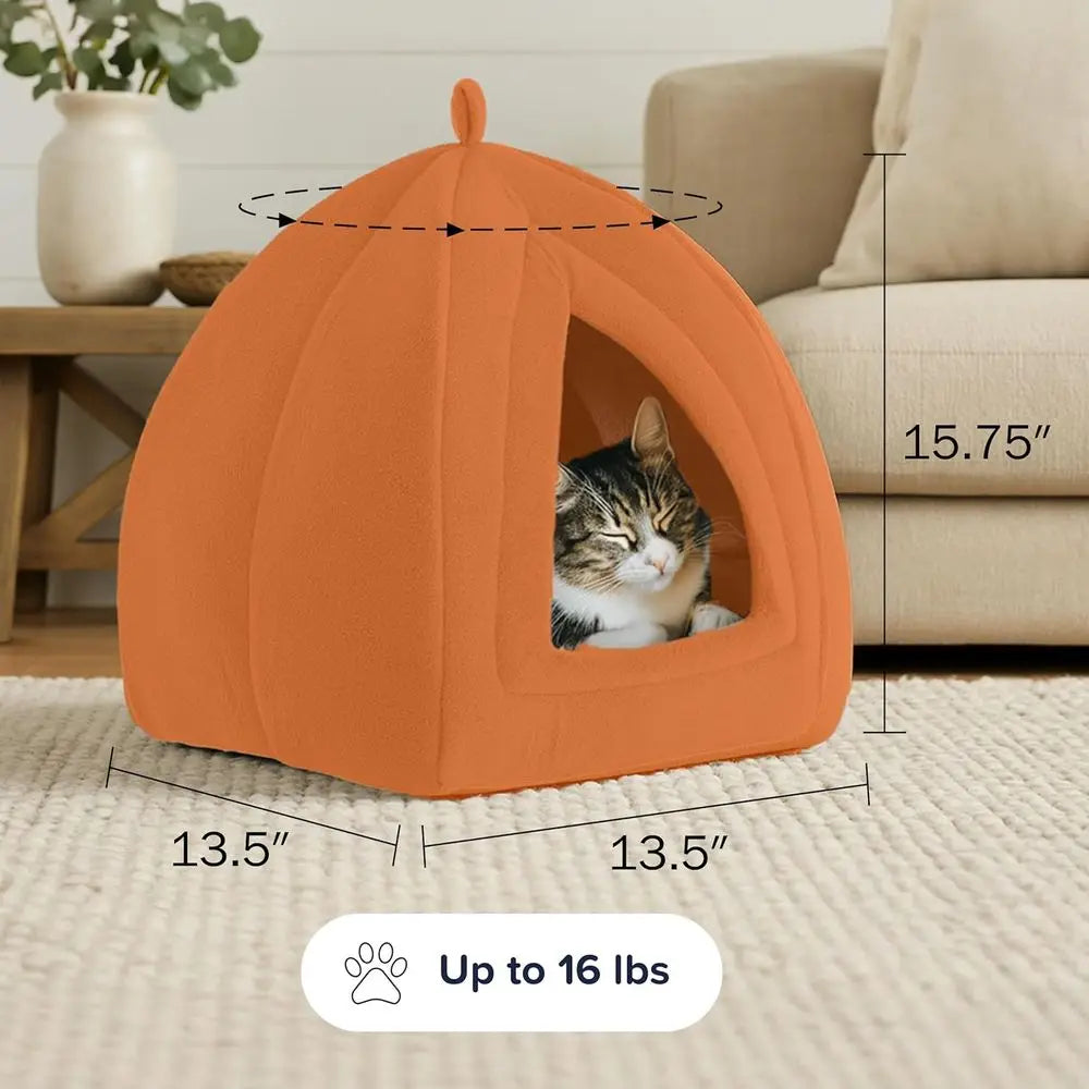 Indoor Cat Bed With Removable Foam Cushion Cat Tent