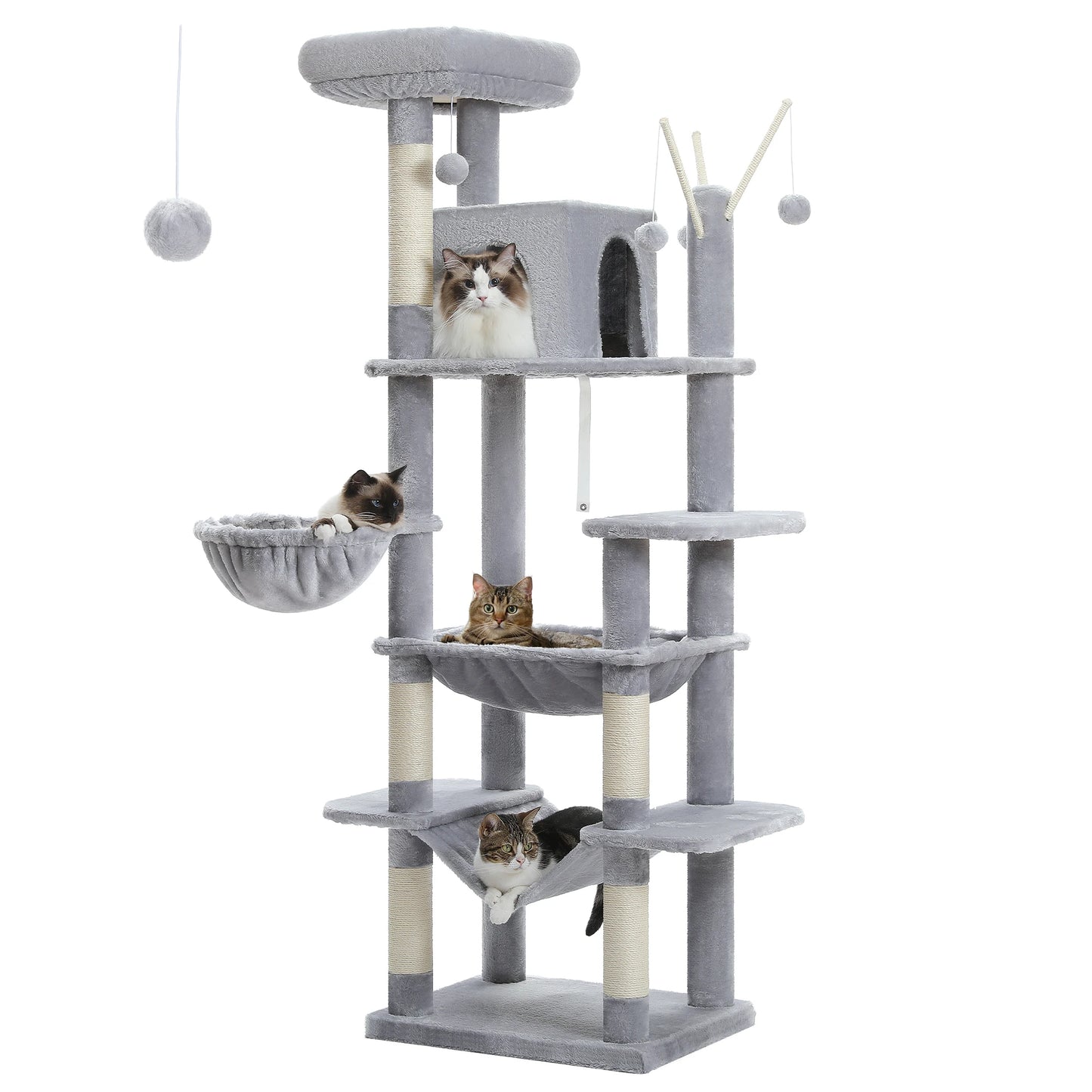 PAWZ Road Multi Level Cat Tree Tower For Indoor Cats