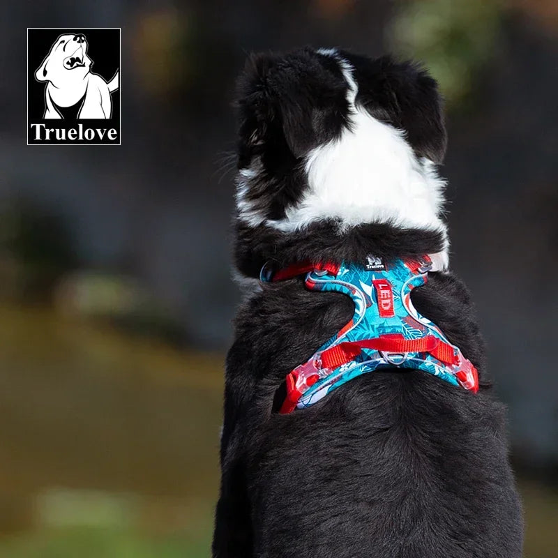 TRUELOVE Explosion-Proof Reflective Camouflage Dog Harness, Easy Adjust