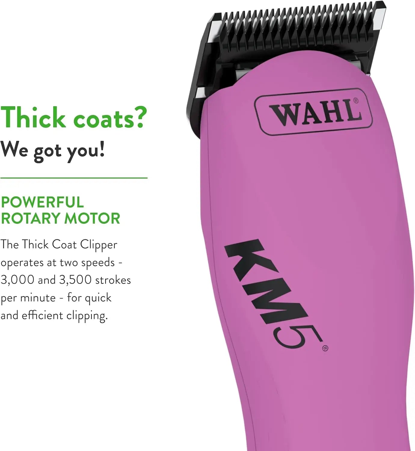 Pet Hair Clipper For Thick Coats 2 Speed Complete Kit