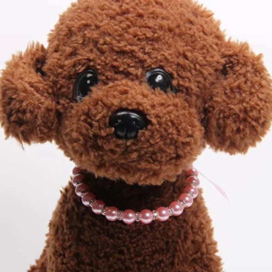 Pearl Necklace Collar With Bling Accessories For Dogs And Cats