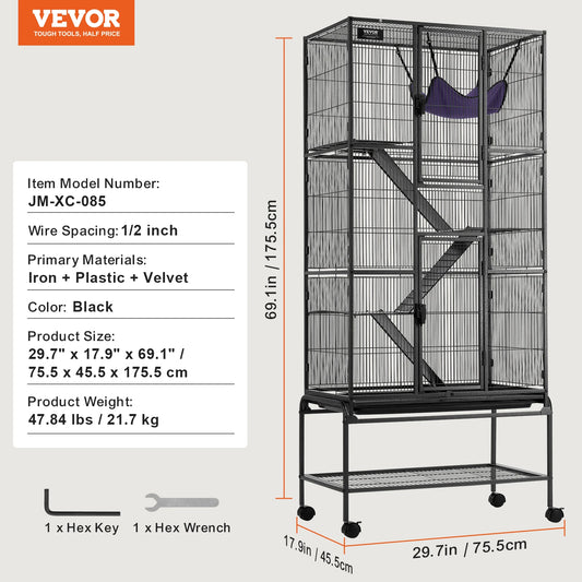 SucceBuy Multi Level Small Animal Cage For Rodents