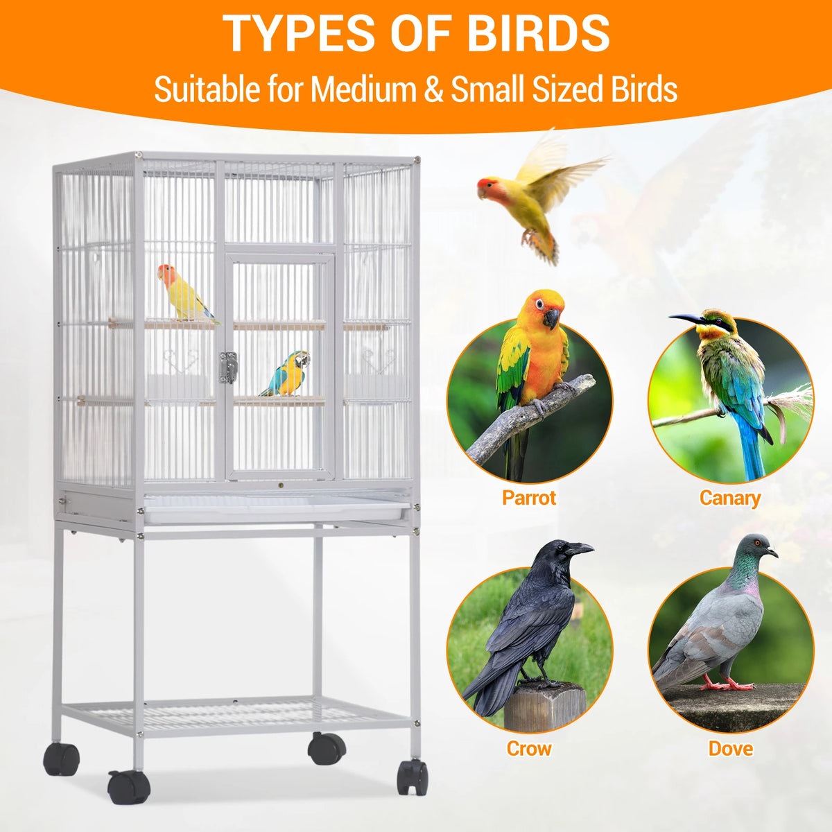 Five Tier Metal Small Animal Cage With Wheels And Tray