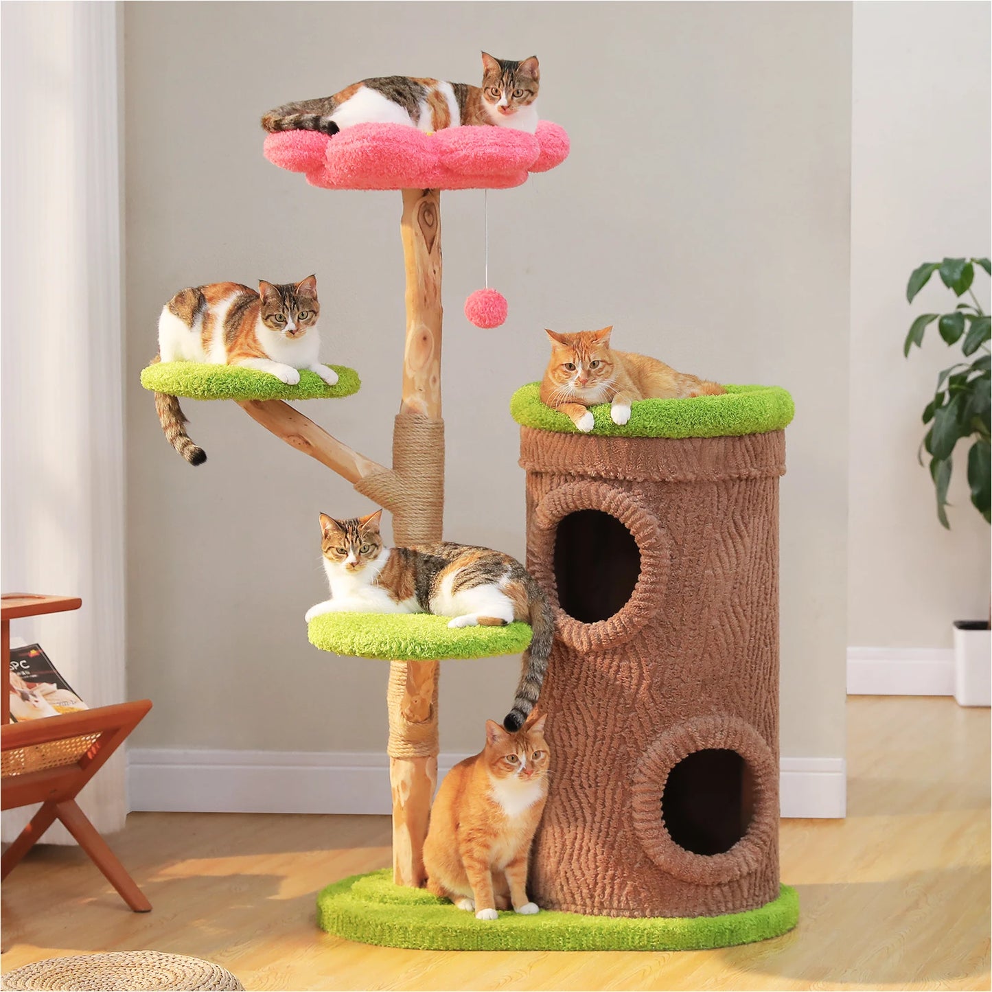 PAWZ Road Large Cat Tree Tower With 4 Condos And Scratching Posts