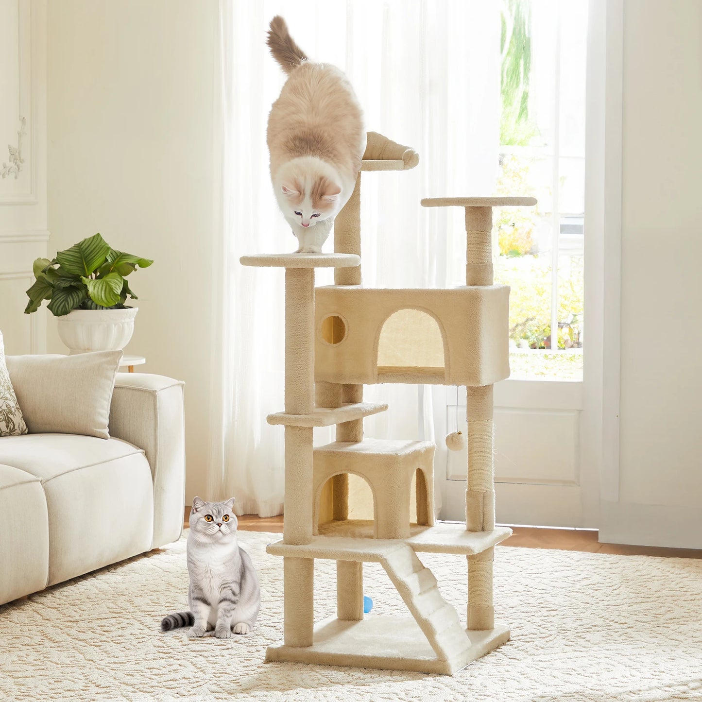 JHK Multi Level Cat Tree Tower With Sisal Scratching Post