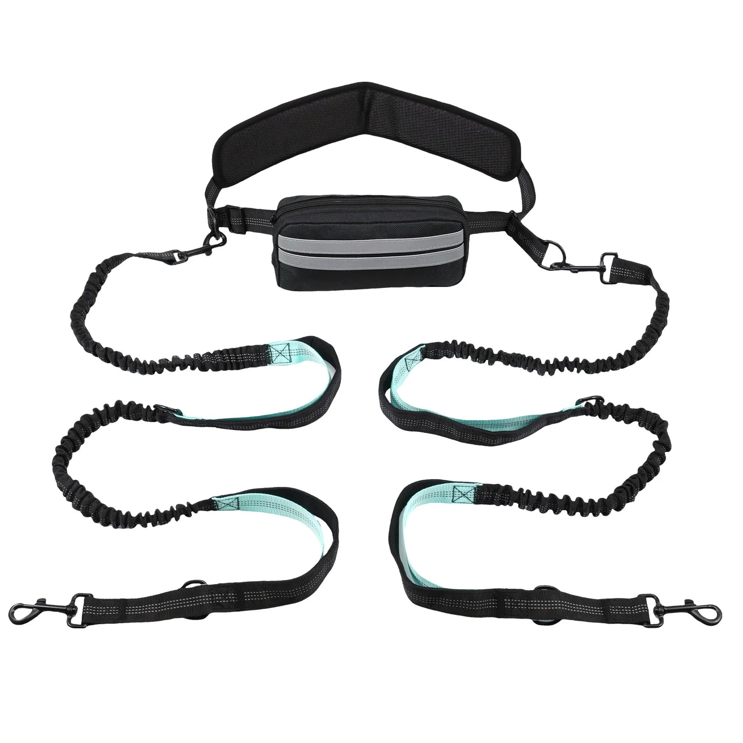 Reflective Hands Free Dog Leash With Waist Bag