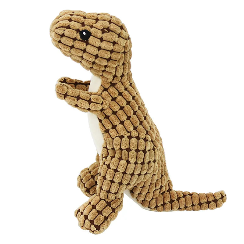 Stuffed Dinosaur Dog Chew Toy For Training And Play