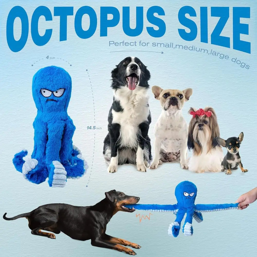 Durable Dog Toy With Squeaker And Interactive Tug Of War