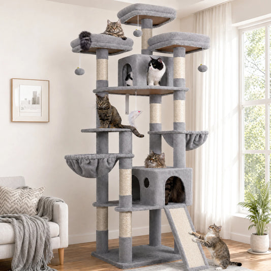 Globlazer Multi-Level Cat Tree Tower with Condos and Scratching Posts