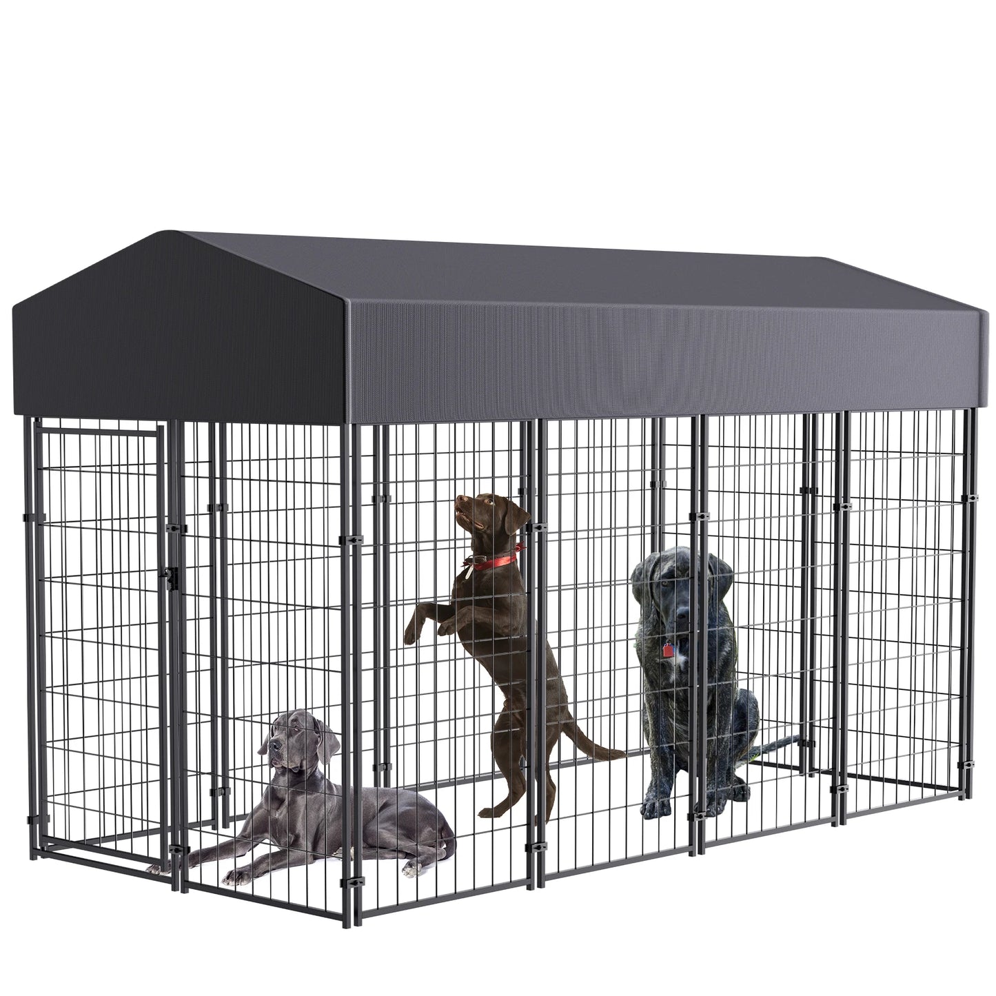 BINGOPAW Heavy Duty Outdoor Dog Kennel With UV Waterproof Cover