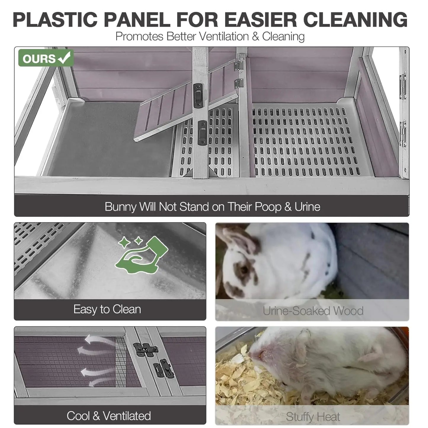 Guinea Pig Cage With Wheels And Chewproof Ramp Plastic Customized