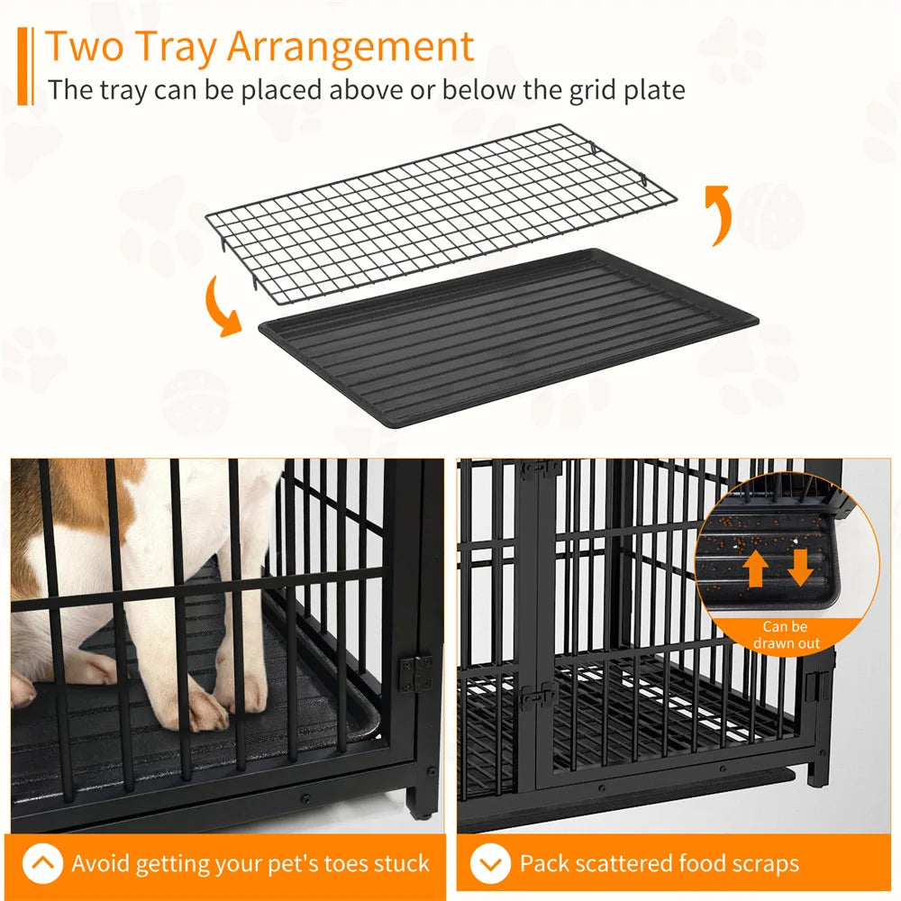 BORWART Heavy Duty Dog Crate End Table Kennel