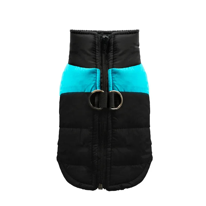 Waterproof Warm Dog Coat With Padded Zipper Jacket For Dogs