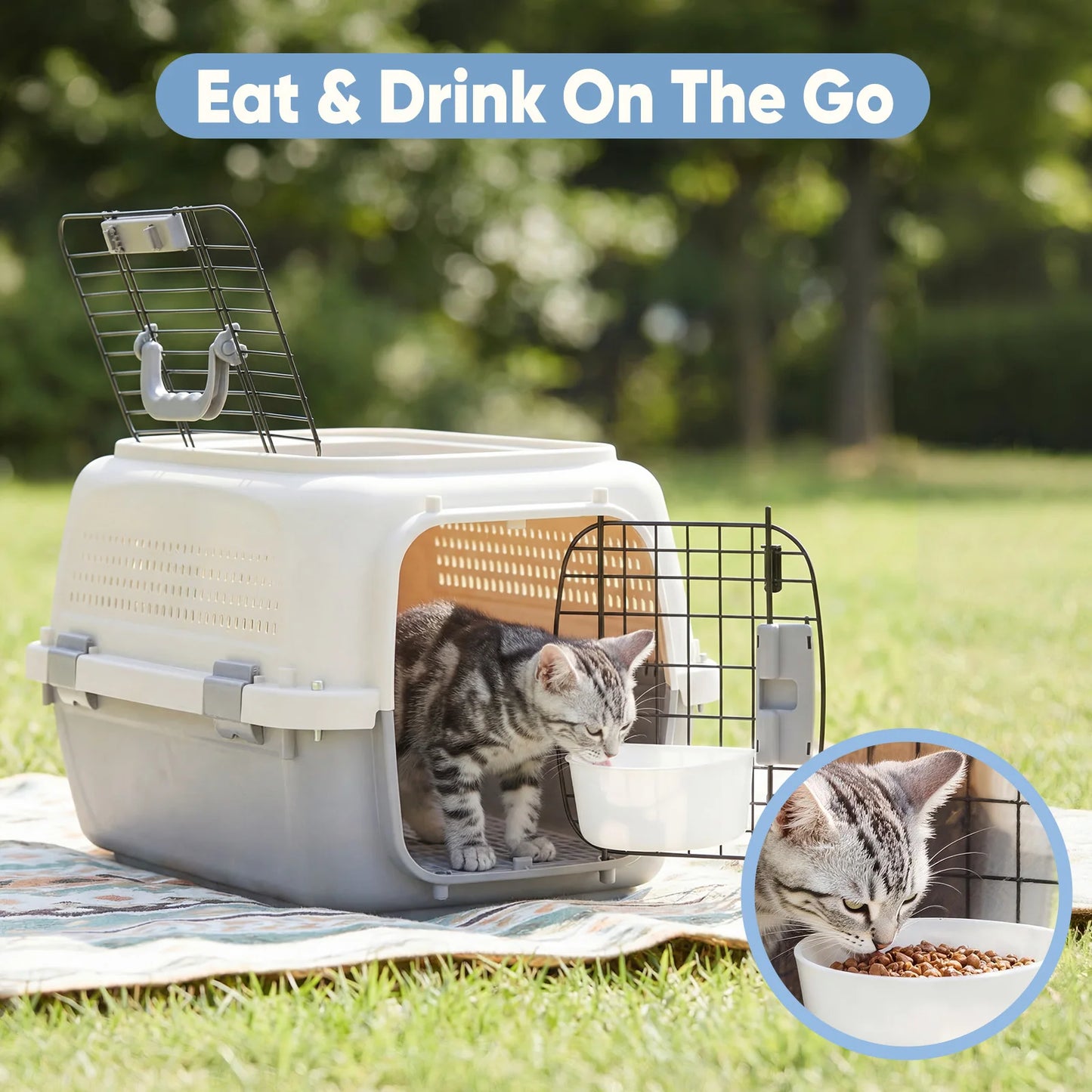 Pet Carrier For Dogs And Cats Front Top Load Crate