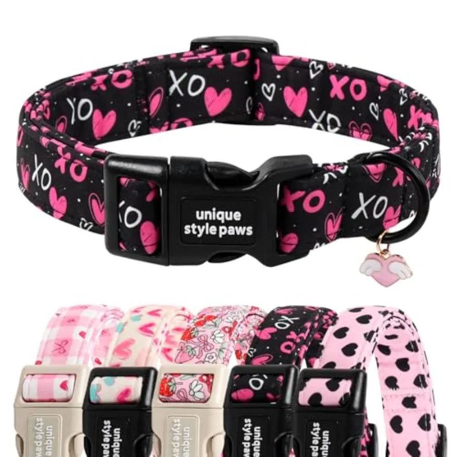 Dog Collar With Pendant Coconut Tree Design Plastic Buckle