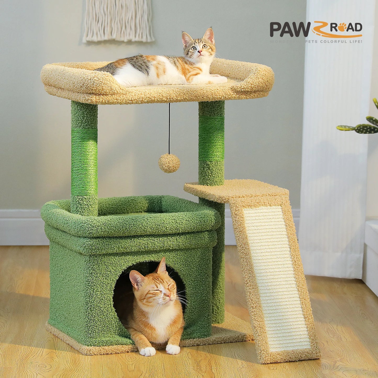 PAWZ Road Small Cat Tree With Sisal Scratching Post Perch