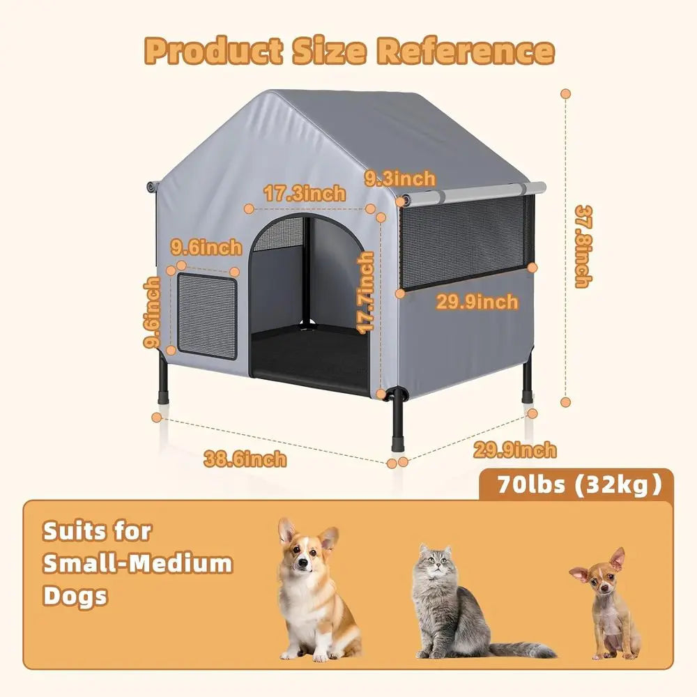 Portable Outdoor Dog House Shelter Rainproof Cover Heavy Duty Waterproof