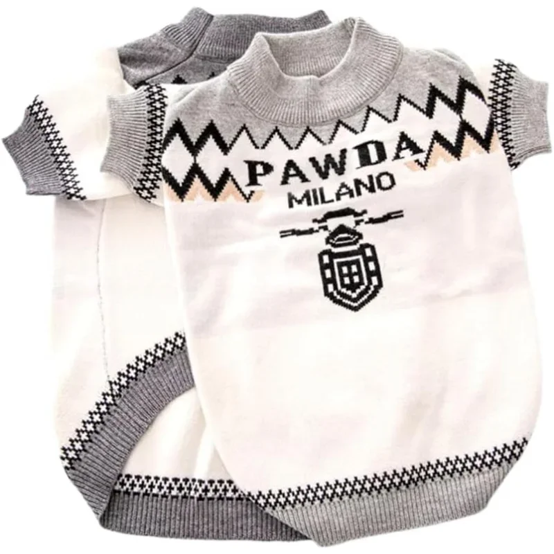 NONECN Designer Dog Clothes Sweater Shirt Outfit For Teacup Dogs