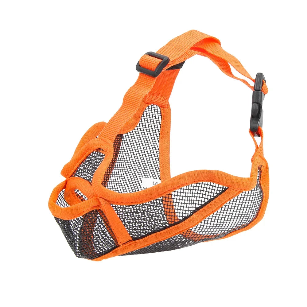 Breathable Dog Muzzle For Short Snouted Breeds Prevent Barking