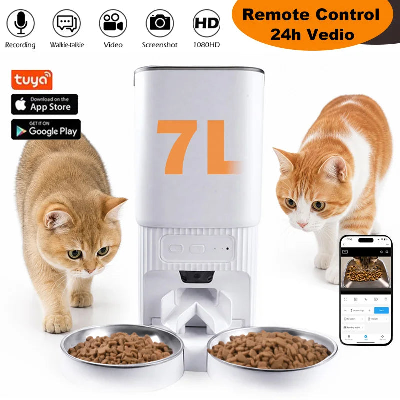 Nityers Smart Pet Feeder With HD Camera, Tuya App Control