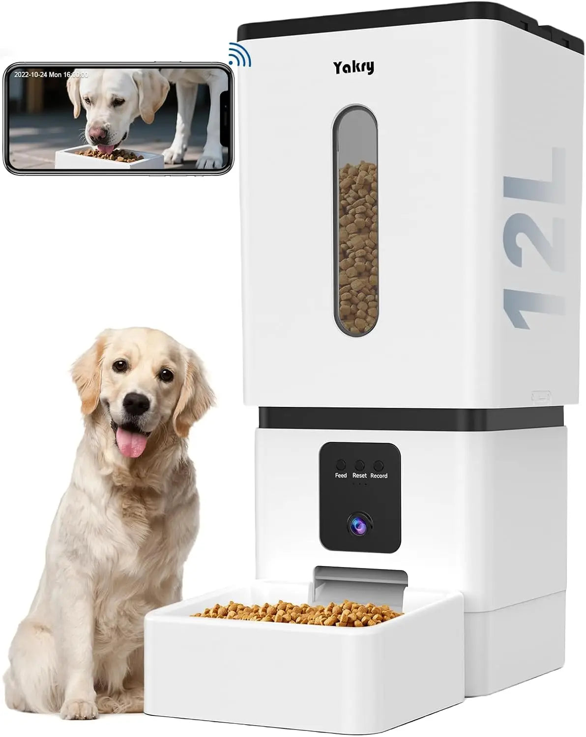 Smart Automatic Dog Feeder with Camera and WiFi Control