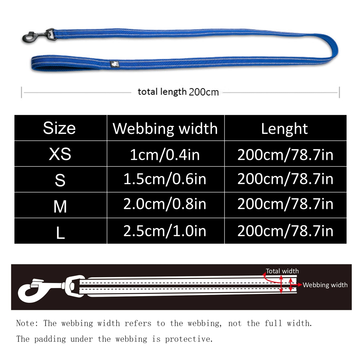 TRUELOVE Soft Pet Leash Reflective Nylon Mesh Padded For Pets