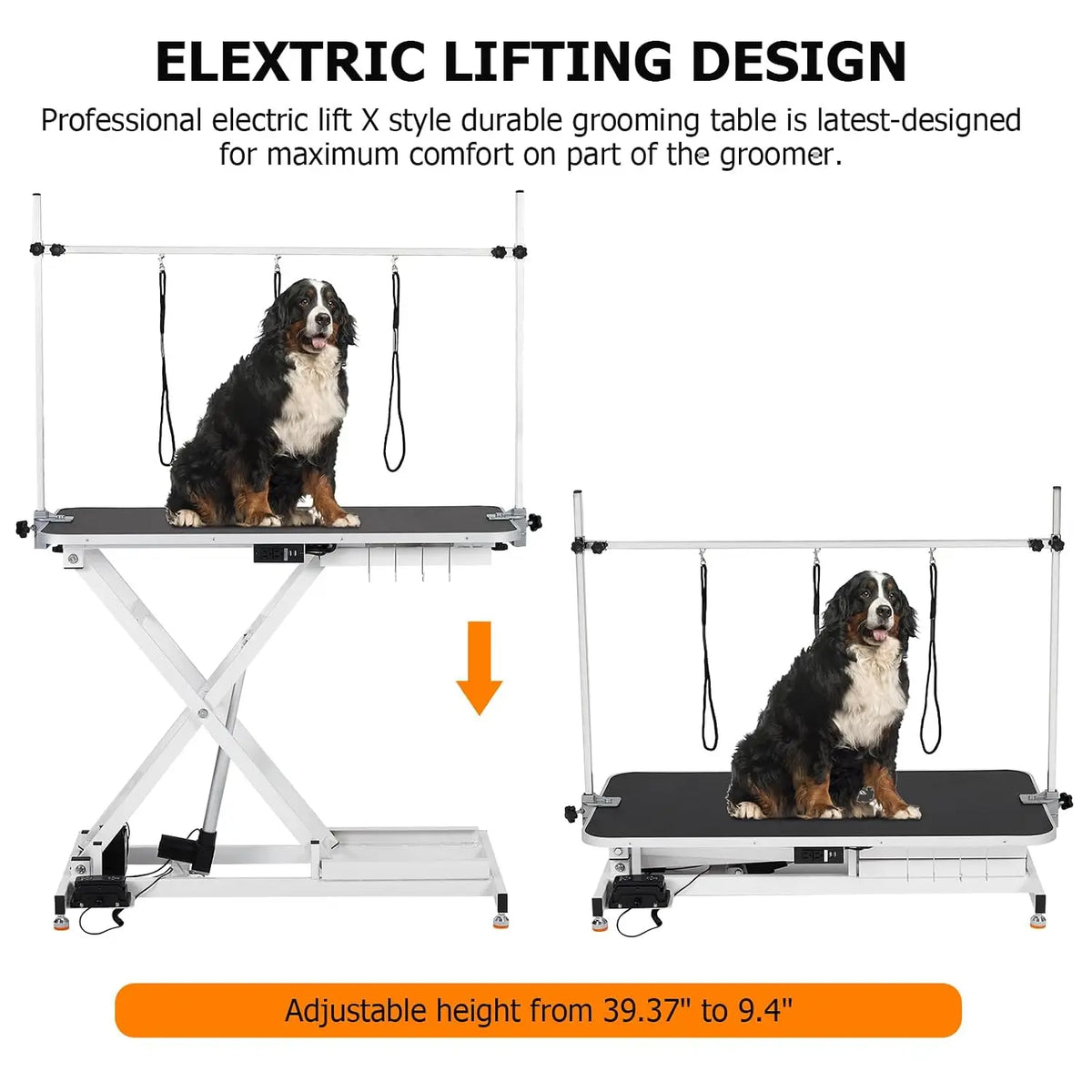 Garvee Electric Pet Grooming Table With Adjustable Height And Accessories