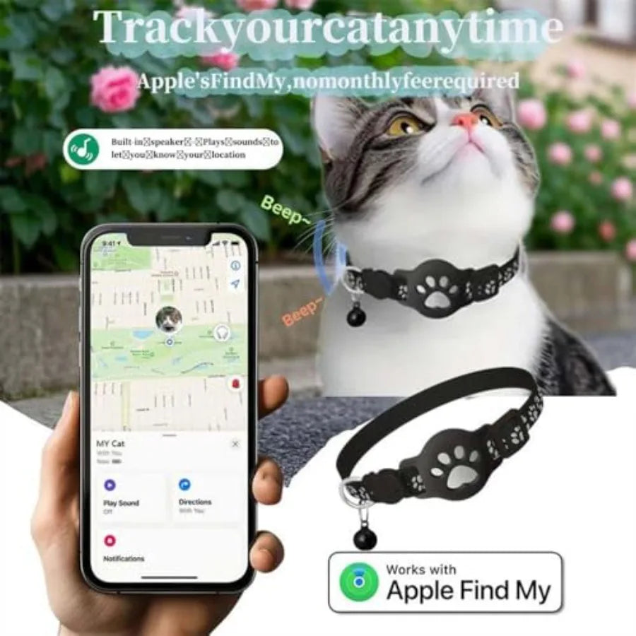 Lightweight Waterproof GPS Pet Tracker Collar for Cats and Dogs