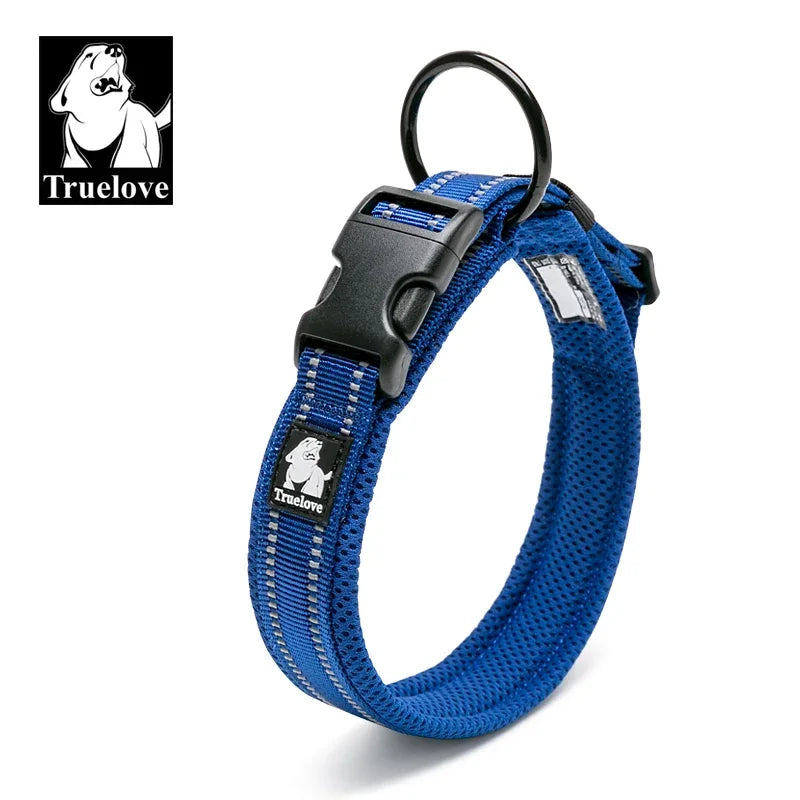 Truelove Pet Dog Collar Nylon Adjustable Padded Reflective