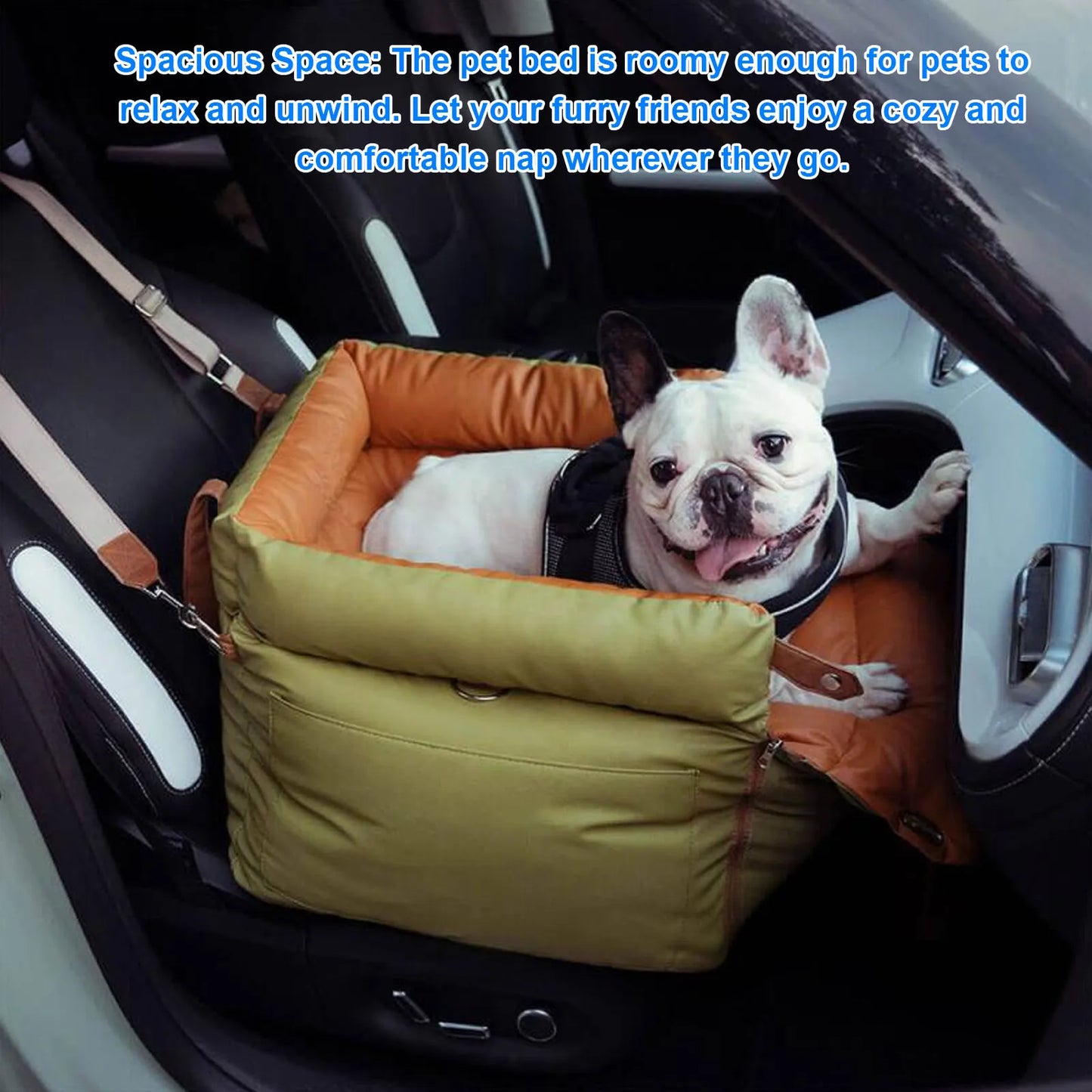 YOSOO Portable Car Pet Bed With Harness For Dogs Cats