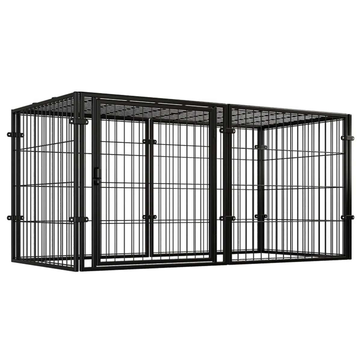 Heavy Duty Wire Dog Crate With Stackable Easy Assembly