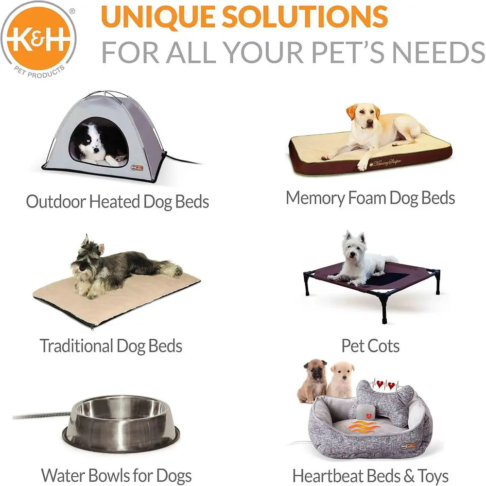 Luxury Mocha Bone Print Orthopedic Dog Bed for Supreme Support