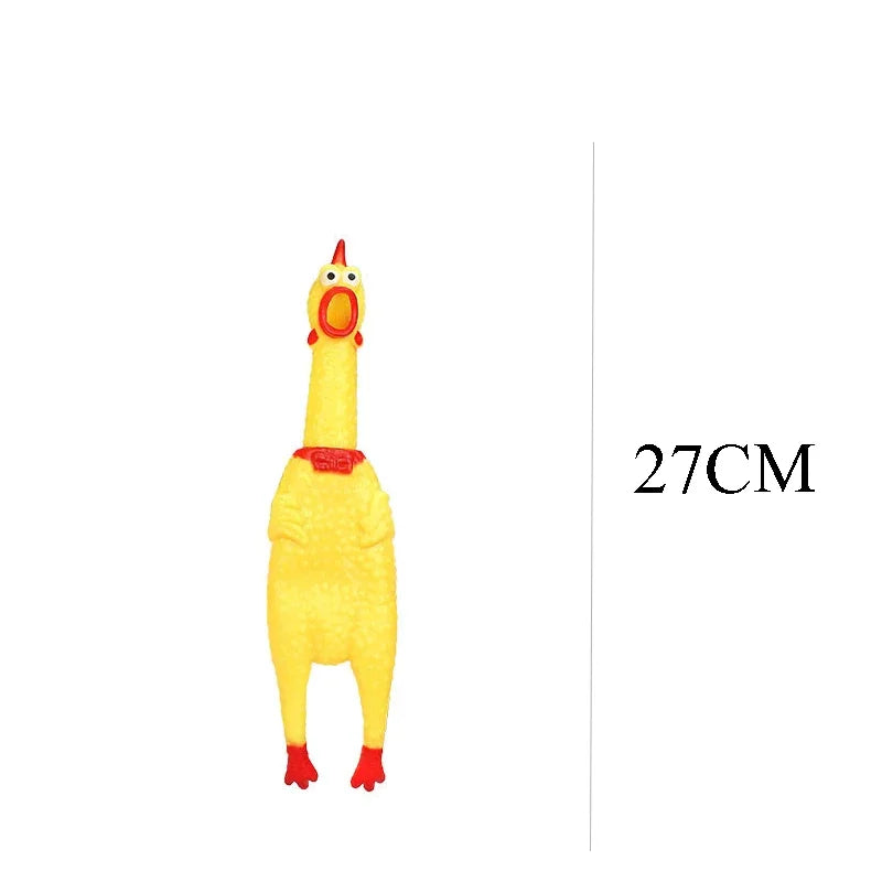 DKSTINYE Squeaky Chicken Dog Toy Squeaker Chew Rubber